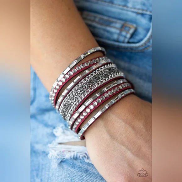 Rhinestone Rumble Bracelet - Picture 1 of 2